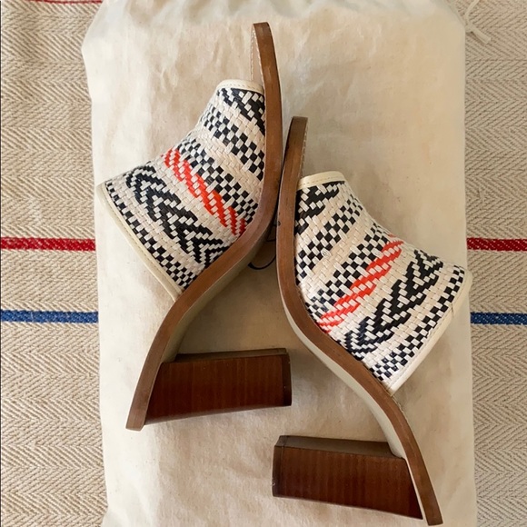 J. Crew stacked heel peep toe mule heel, size 6.5! - Picture 4 of 7